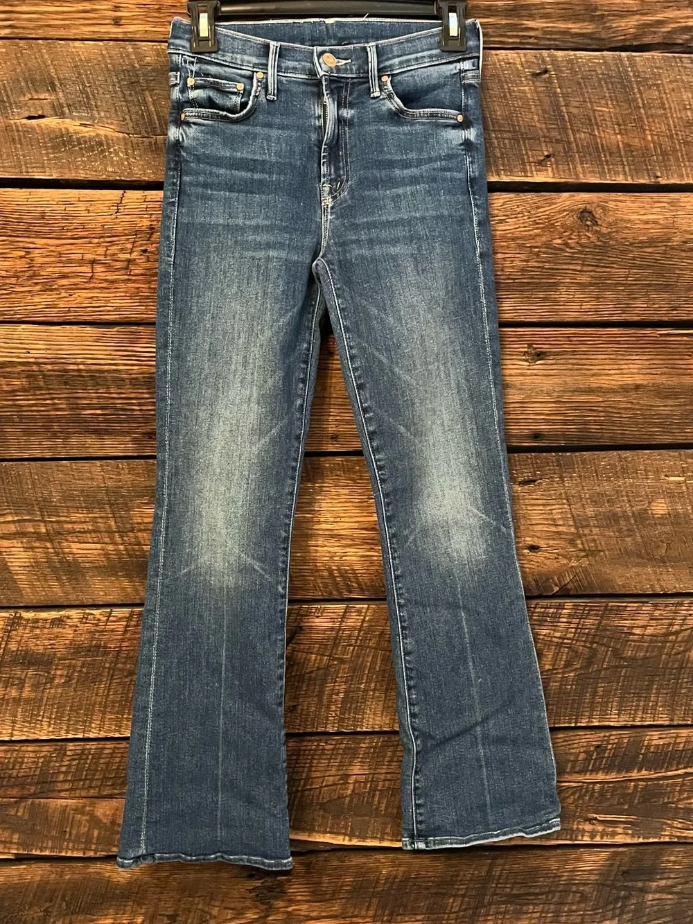 MOTHER The Outsider Ankle in Walking On Coals medium wash cropped sz 24